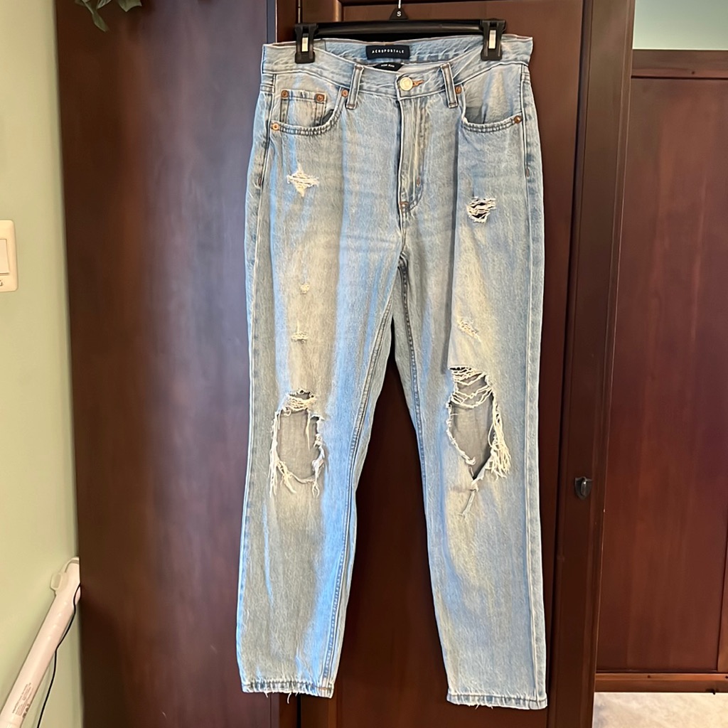 Aeropostale Light Blue Distressed Women Jeans